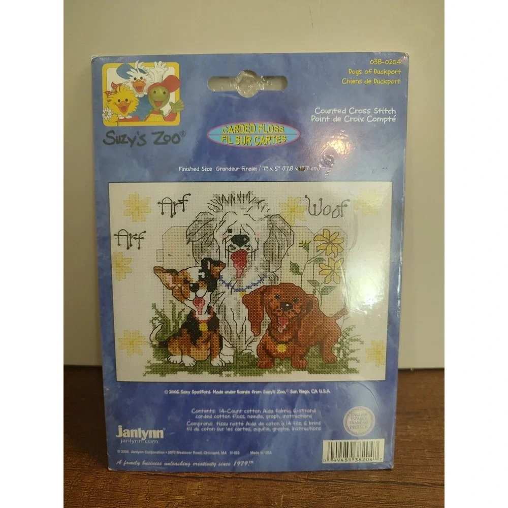 Janlynn SUZY'S ZOO Dogs of Duckport Counted Cross Stitch Kit 7x5